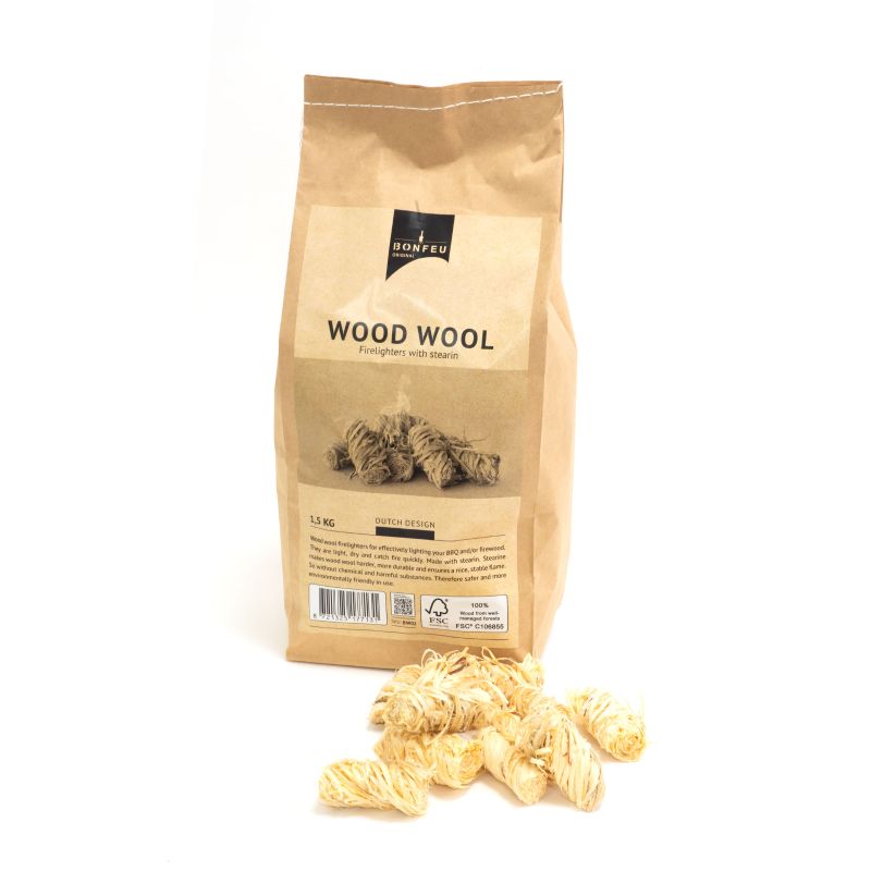 BONFEU WOOD WOOL KINDLING 1.5 KG In preparation Your Sports Performance