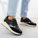 Women's black leather metallic shoes Filippo DP7105/25 Footwear Your Sports Performance
