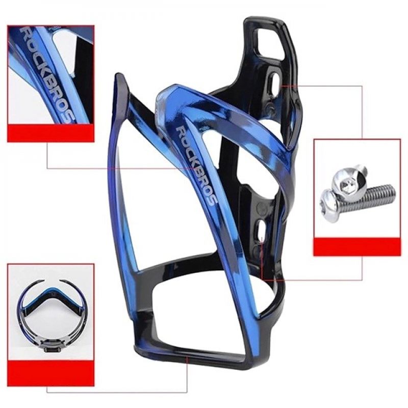 Rockbros FK338 Bike Bottle Holder - Black and Blue Import z Action/Rowery i akcesoria/Uchwyty Your Sports Performance