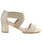 Women's gold Jezzi RMR1954-27 strappy sandals Jezzi