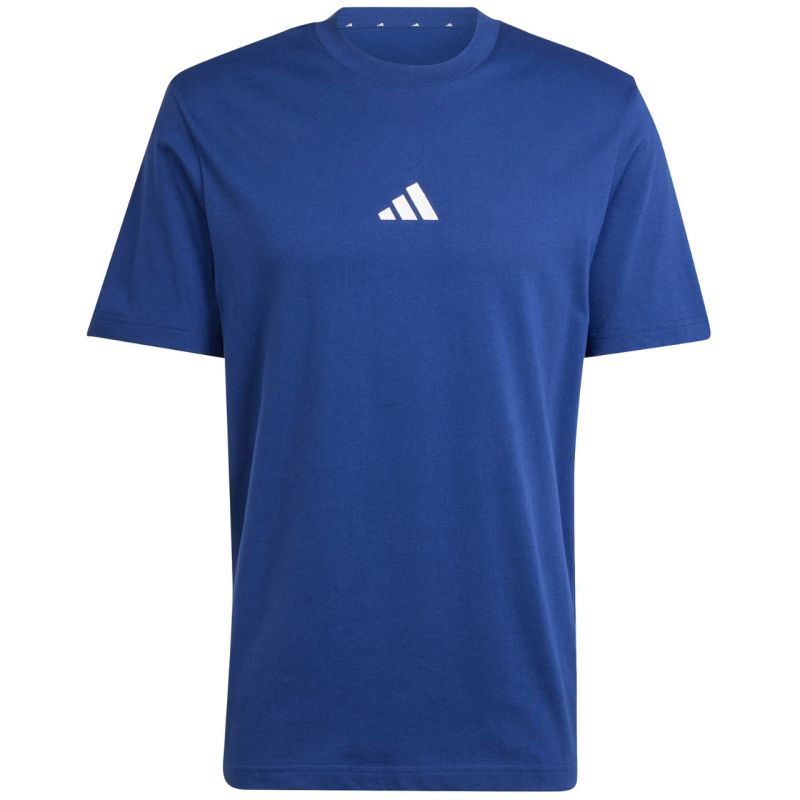 Men's adidas Essentials Small Logo Single Jersey T-shirt blue JF1093 In preparation Adidas