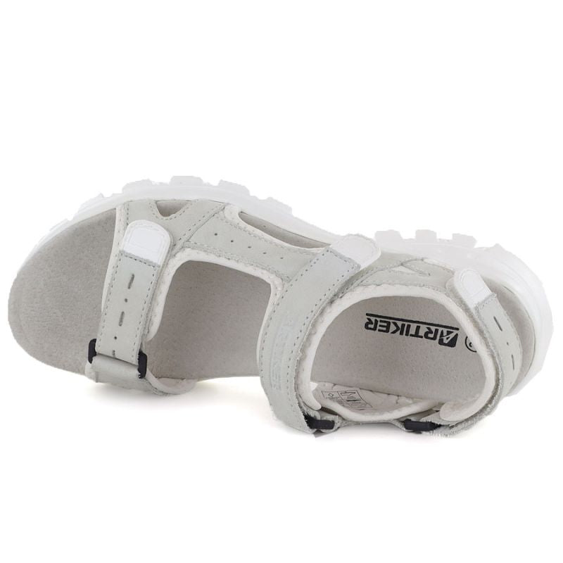 Women's leather sports sandals with Velcro, gray Artiker 56C1244 Artiker