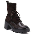 Women's Heeled Platform Ankle Boots in Chocolate Brown Vinceza 58665