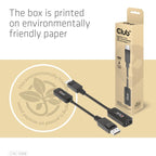 CLUB3D CAC-1088 Cable Adapter 0.21m DisplayPort HDMI Black Kable i adaptery/Adaptery, przejściówki Your Sports Performance