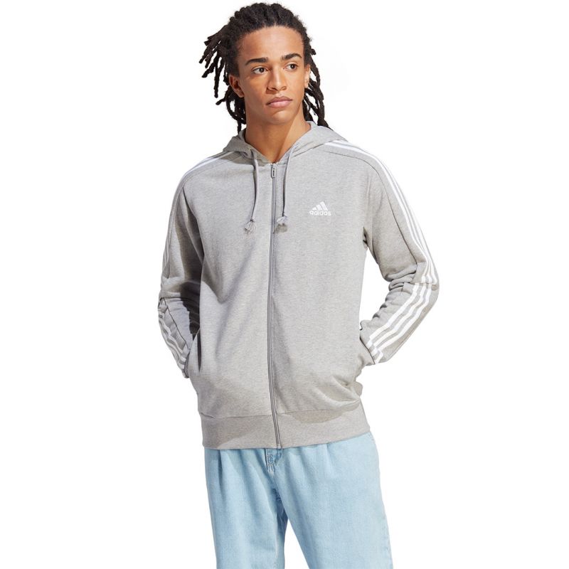 adidas Essentials French Terry 3-Stripes Full-Zip Hoodie M IC9833 Clothing/Lifestyle Adidas