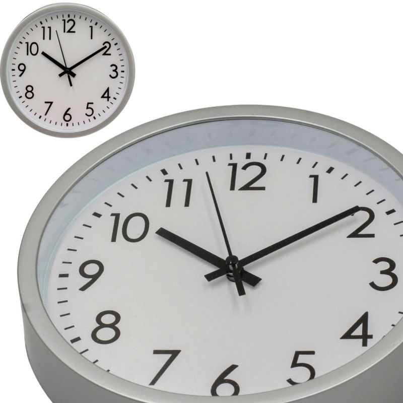 PP WALL CLOCK 20CM SILVER Home and Garden/Equipment Your Sports Performance