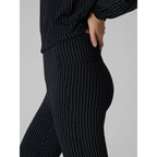 Women's striped leggings with flared legs 4F 4FRAW26TTIGF383-20S