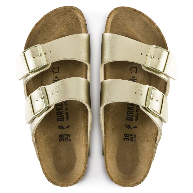 Birkenstock Arizona Birko-Flor Gold Women's Slides Regular Wide (1016110) Footwear/Lifestyle/Brinkenstock/Klapki/chodaki Birkenstock