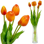 BOUQUET OF 5 ORANGE TULIPS 39 CM LIFE-LIKE SPRING DECORATION Home and Garden/Equipment Your Sports Performance