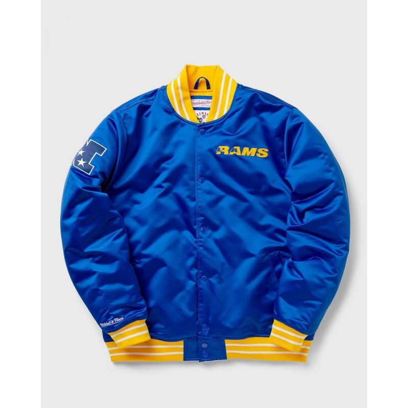 Mitchell &amp; Ness NFL Heavyweight Satin Jacket Los Angeles Rams M OJBF3413-LARYYPPPROYA Clothing/Lifestyle/Mitchell & Ness Your Sports Performance