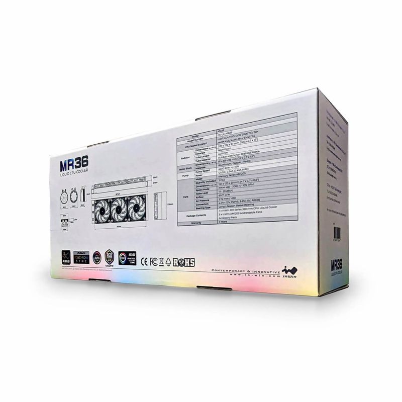 In Win IW-LC-MR36 Computer Cooling System Processor Liquid Cooling Kit 12cm Black Chłodzenie/Chłodzenie - zestawy chłodzenia wodnego Your Sports Performance