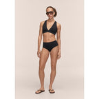 CASALL V-Neck Crossback Bikini Top Black