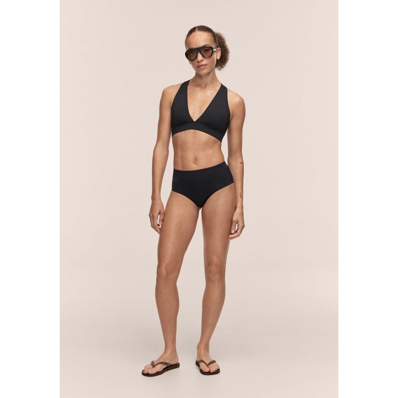 CASALL V-Neck Crossback Bikini Top Black