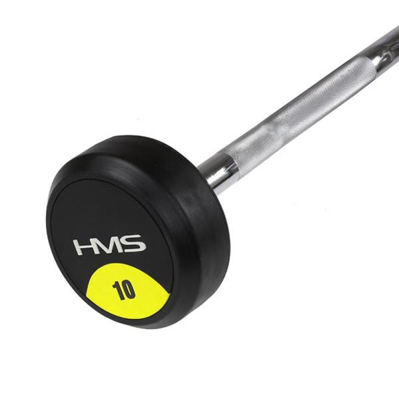 Fixed, broken, rubber barbell bar HMS GSL-10 10 kg Accessories/Training equipment Your Sports Performance