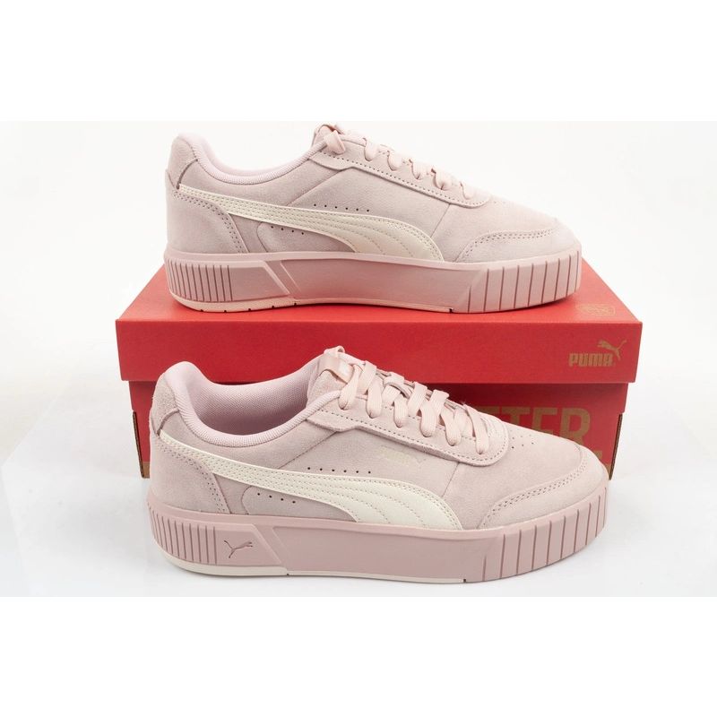 Puma women's sports shoes Carina Mia SD powder pink leather comfortable sneakers