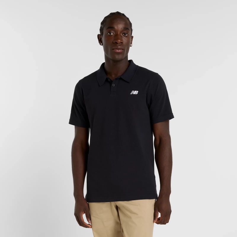 New Balance Cotton Pique Polo Shirt M MT51519BK Clothing/Lifestyle/T-shirts/New Balance New Balance
