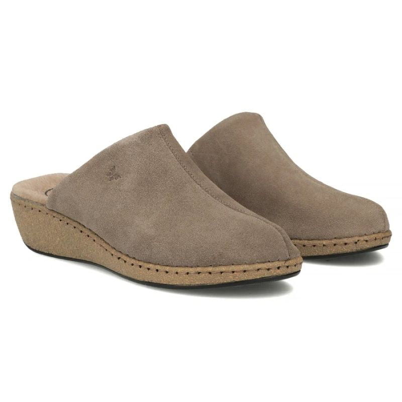 Filippo DK7567 Taupe Leather Wedge Sandals Filippo