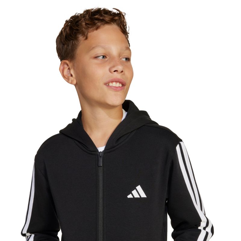 adidas Essentials Full-Zip Kids' Sweatshirt Black and White JD6494 In preparation Adidas