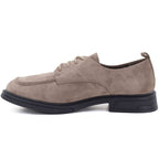 Women's beige suede shoes Vinceza 62332
