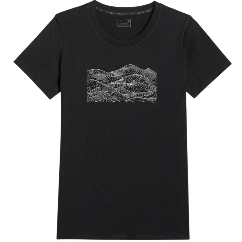 Women's T-shirt 4F F2785 deep black 4FWSS26TTSHF2785 20S
