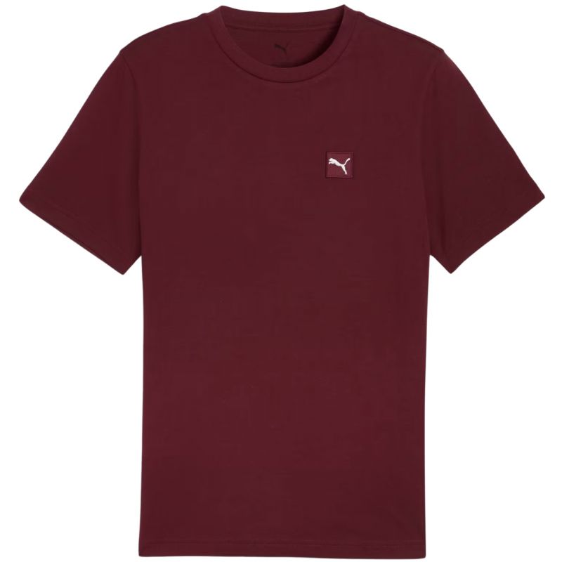 Puma Ess Elevated Tee Burgundy Men's T-Shirt 684726 96 In preparation Your Sports Performance