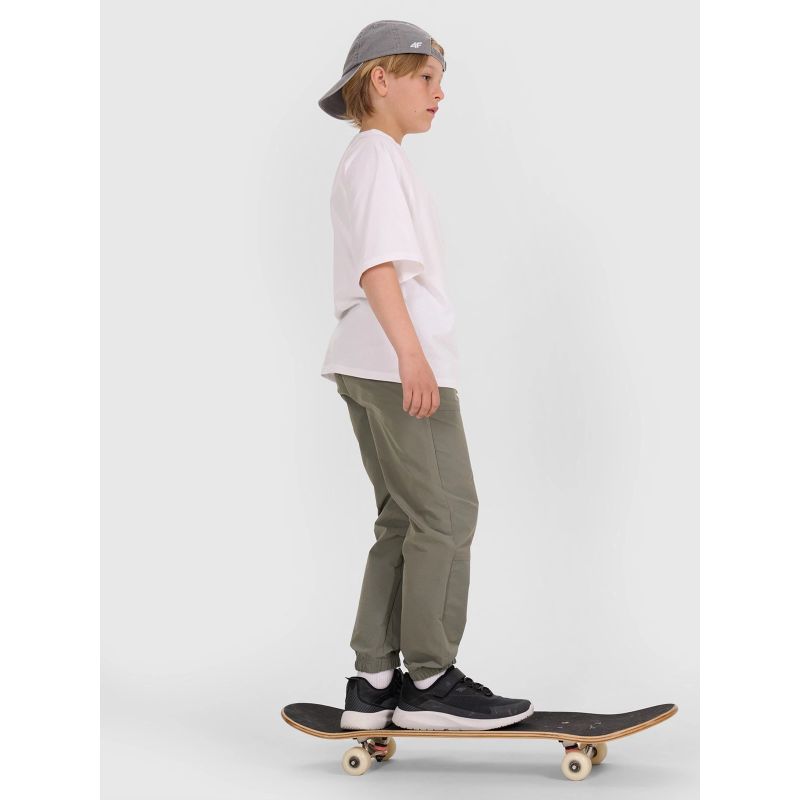 Plain Oversized Boys' T-Shirt 4F 4FJWAW25TTSHM2411-10S