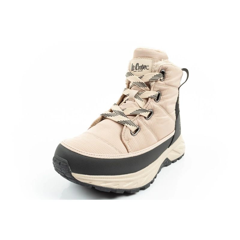 Lee Cooper women's winter hiking shoes, insulated, beige, black Lee Cooper
