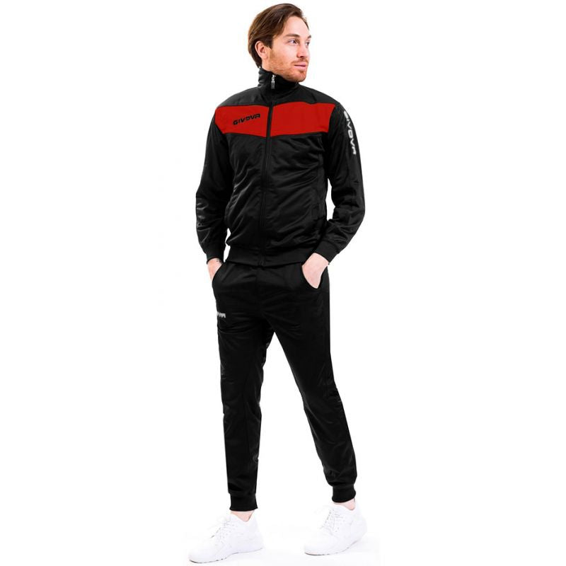Tracksuit Givova Tuta Visa Sum M TR018 1210 black Clothing/Football/Mężczyźni/Joma Givova