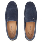 Men's leather moccasins, navy blue, Filippo MP923 Filippo