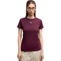 Puma Ess Centered Cat Logo Tee Women’s T-Shirt Burgundy 692916 24