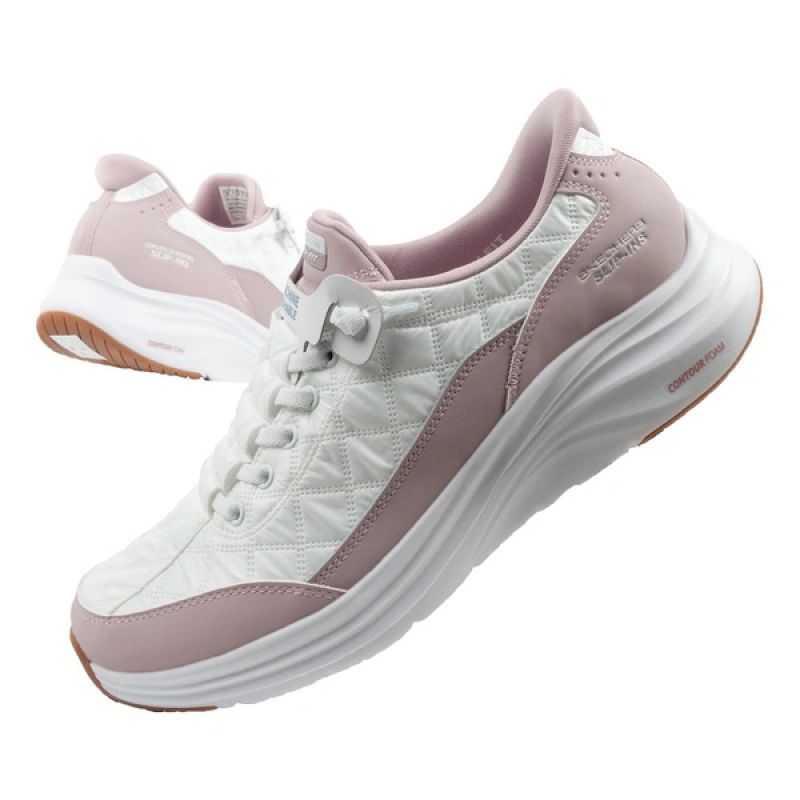 Skechers Contour Foam Women's Sports Shoes White SLIP-INS Comfortable Skechers