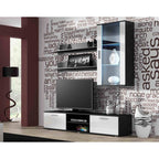 SOHO hanging display cabinet, black/white gloss Bufety i witryny/Bufety i witryny na drewnianej podstawie Your Sports Performance