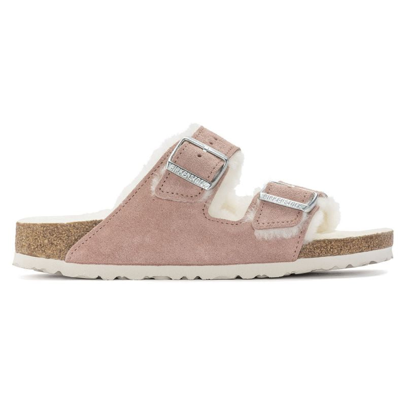 Birkenstock Arizona Suede Leather Shearling Pink Clay LAF Narrow Insulated Flip-Flops (1023258) Footwear/Lifestyle/Brinkenstock/Klapki/chodaki Birkenstock