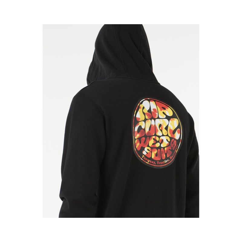 RIP CURL Wettie Passage Icon Zip Thru sweatshirt black