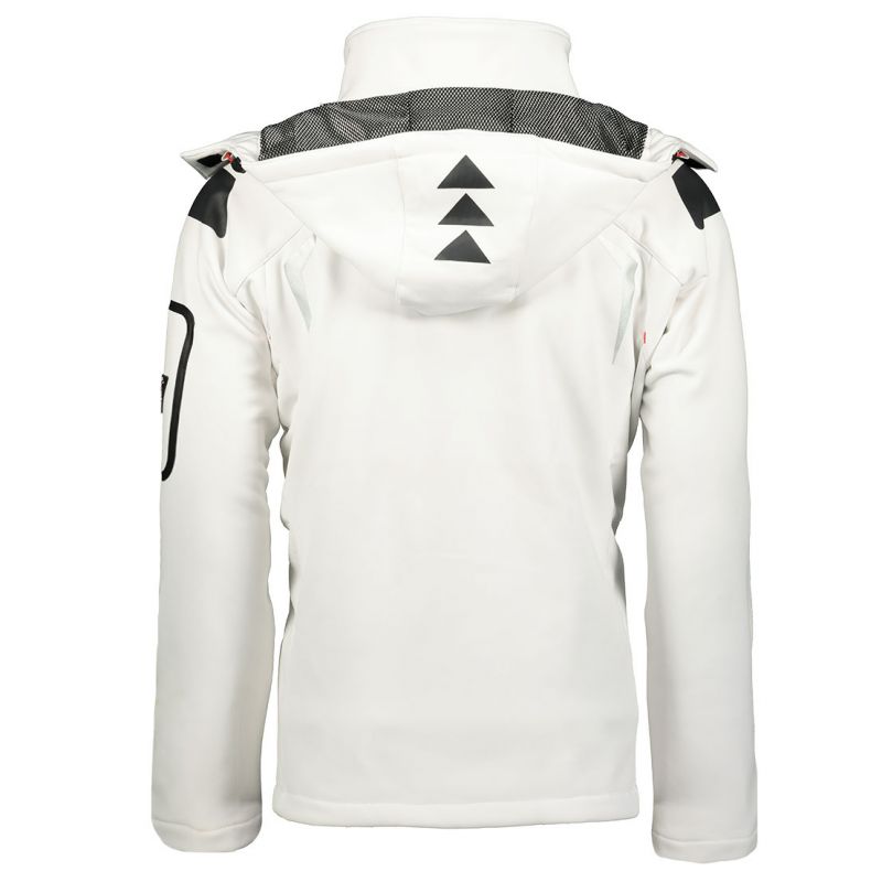 Geographical Norway Techno MEN 056 BS3 men's sports jacket, quick-drying, with hood, white (WU1060H/GN) In preparation Your Sports Performance