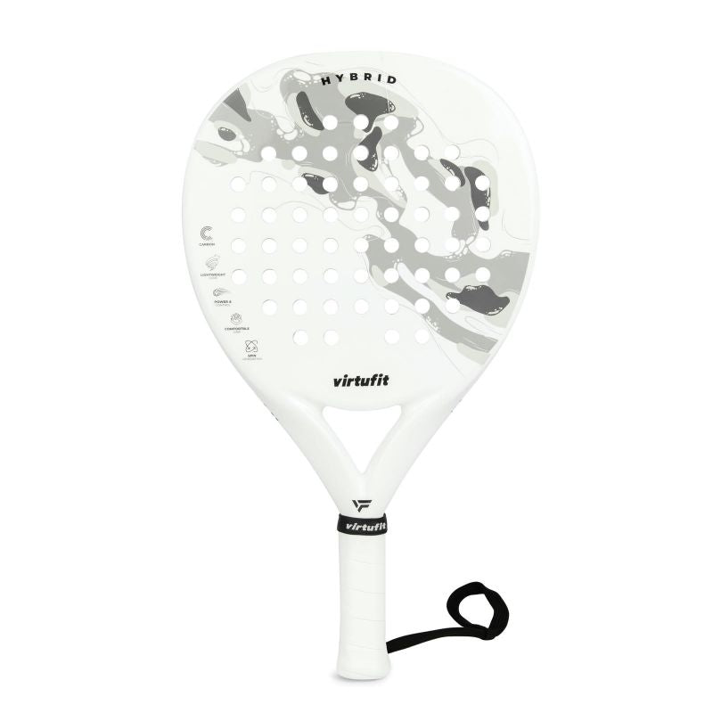 VIRTUFIT HYBRID PADEL RACKET - WHITE-GRAY In preparation Your Sports Performance
