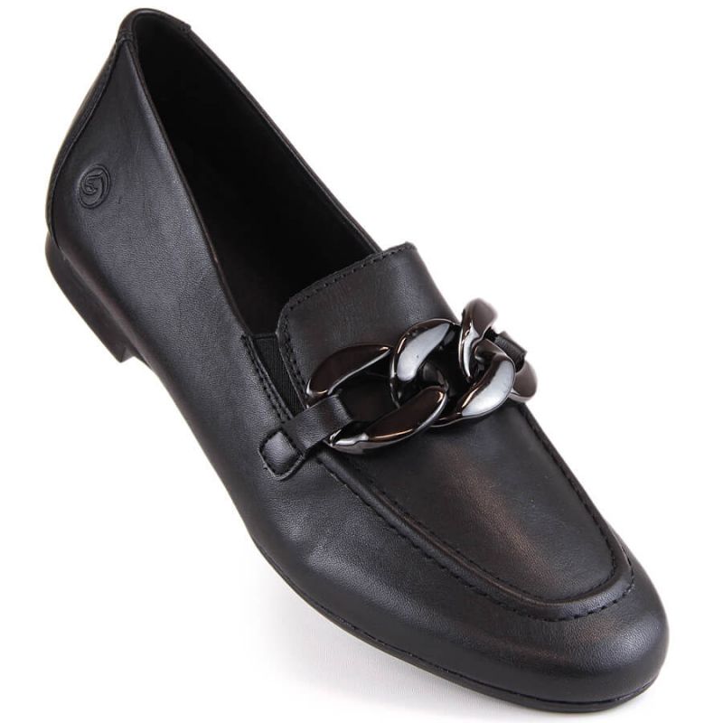Comfortable leather shoes with a chain Remonte W RKR645, black Footwear/Lifestyle/Rieker Your Sports Performance