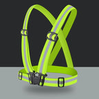 Adjustable reflective harness for running bike - black