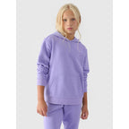 Girls' sweatshirt with hood, open, 4F Junior 4FJWMM00TSWSF1316-32S *Kategoria tymczasowa Your Sports Performance