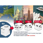 GEMBIRD UNIVERSAL GROUNDED TRAVEL ADAPTER 20W, WHITE Kable i adaptery/Adaptery, przejściówki Your Sports Performance