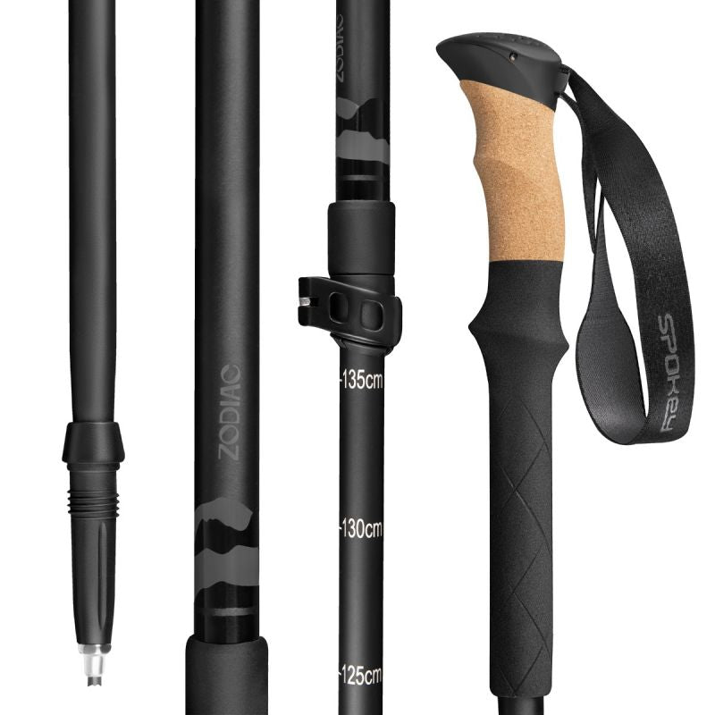 Spokey Zodiac trekking poles 105-135 cm three-segment SPK-944817 Accessories Your Sports Performance