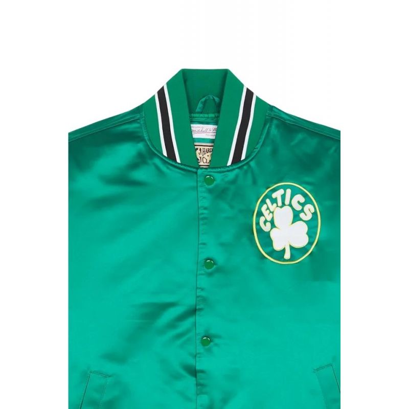 Mitchell & Ness NBA Boston Celtics Primetime Heavyweight Satin Jacket Vintage Logo Celtics M JK8453-BCEKYGN Clothing/Lifestyle/Mitchell & Ness Your Sports Performance