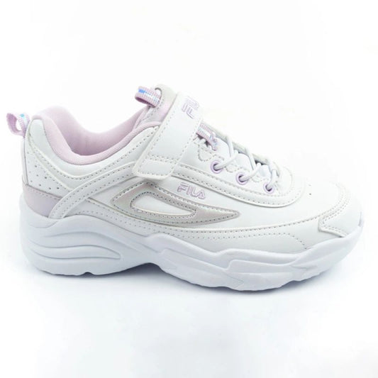 Fila Skye V children's sports shoes for girls with velcro, white