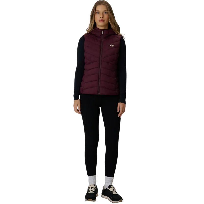 Women's 4F F372 Burgundy Vest 4FWAW26TVJAF372 60S