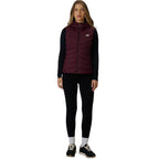 Women's 4F F372 Burgundy Vest 4FWAW26TVJAF372 60S