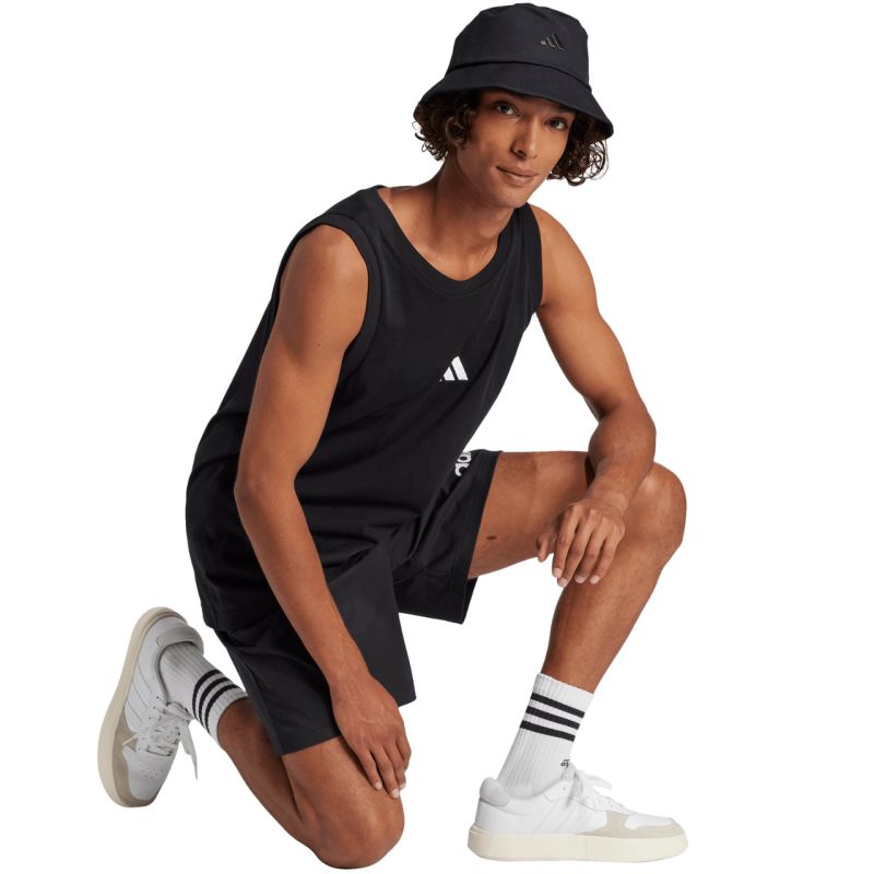Men's adidas Essentials Small Logo Tank Black JE8986