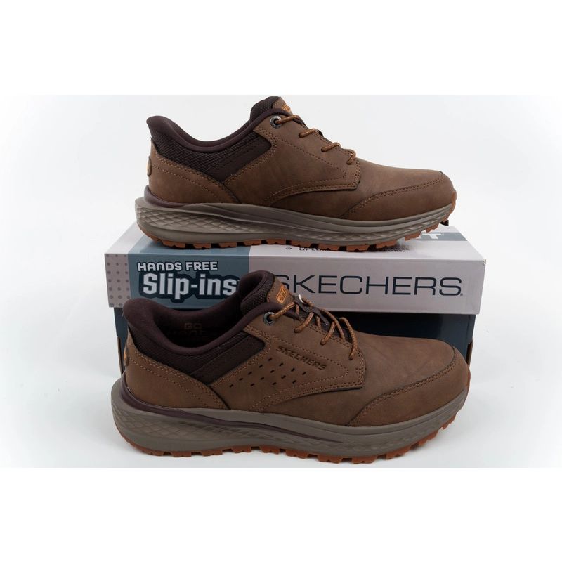 Skechers Men’s Slade Ultra Slip-ins Brown Comfortable Slip-On Shoes