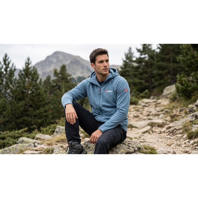 Men’s Fleece Jacket Geographical Norway TUGOOD PETROLE DB MEN 233 (WZ3337H/GN-PETROL)