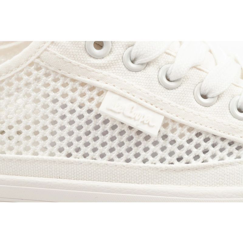 Lee Cooper women's sneakers, openwork, white, comfortable, summer shoes
