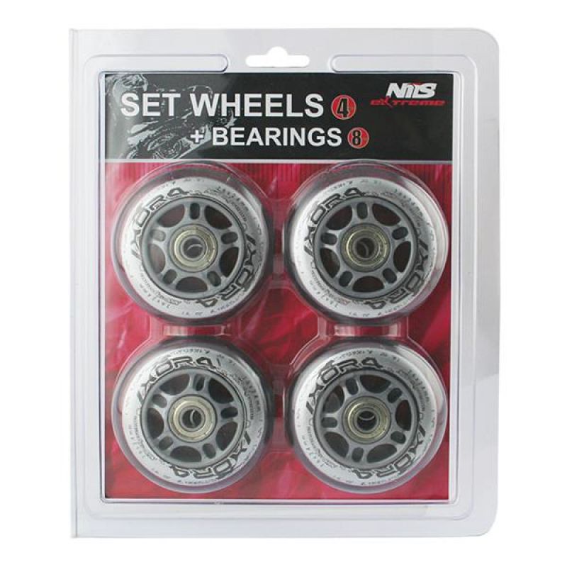 PU 70x24 82A TRANSPARENT (4 pcs.) + ABEC-7 (8 pcs.) NILS EXTREME SET In preparation Your Sports Performance